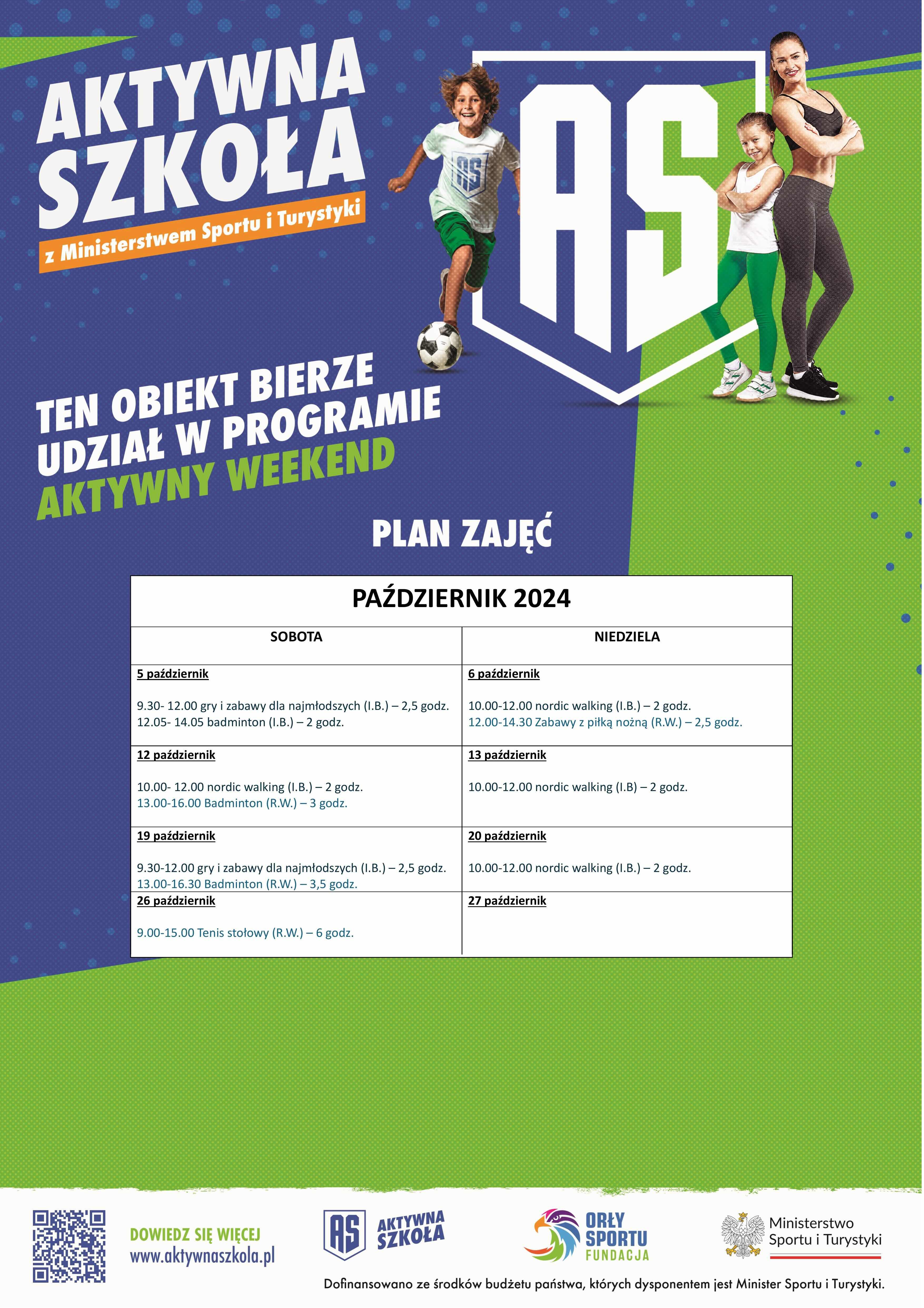 PLAKAT NASZ PAŹDZIERNIK aktywny weekend 297x420mm